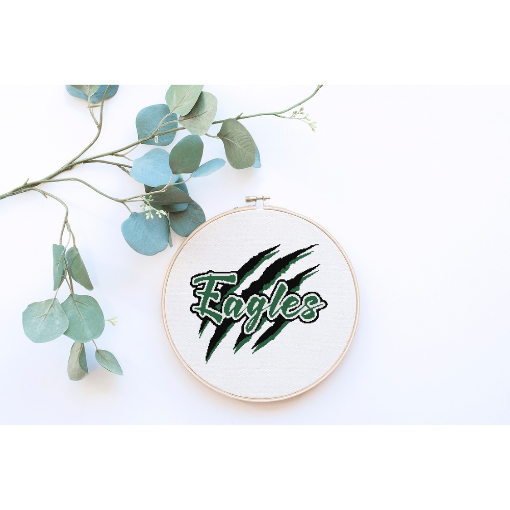 Eagles Football‎ Counted Cross Stitch Pattern Kit - Picture 3 of 5